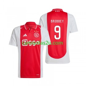 Camisolas de futebol AFC Ajax Brian Brobbey 9 Equipamento Principal 2024/25 Manga Curta